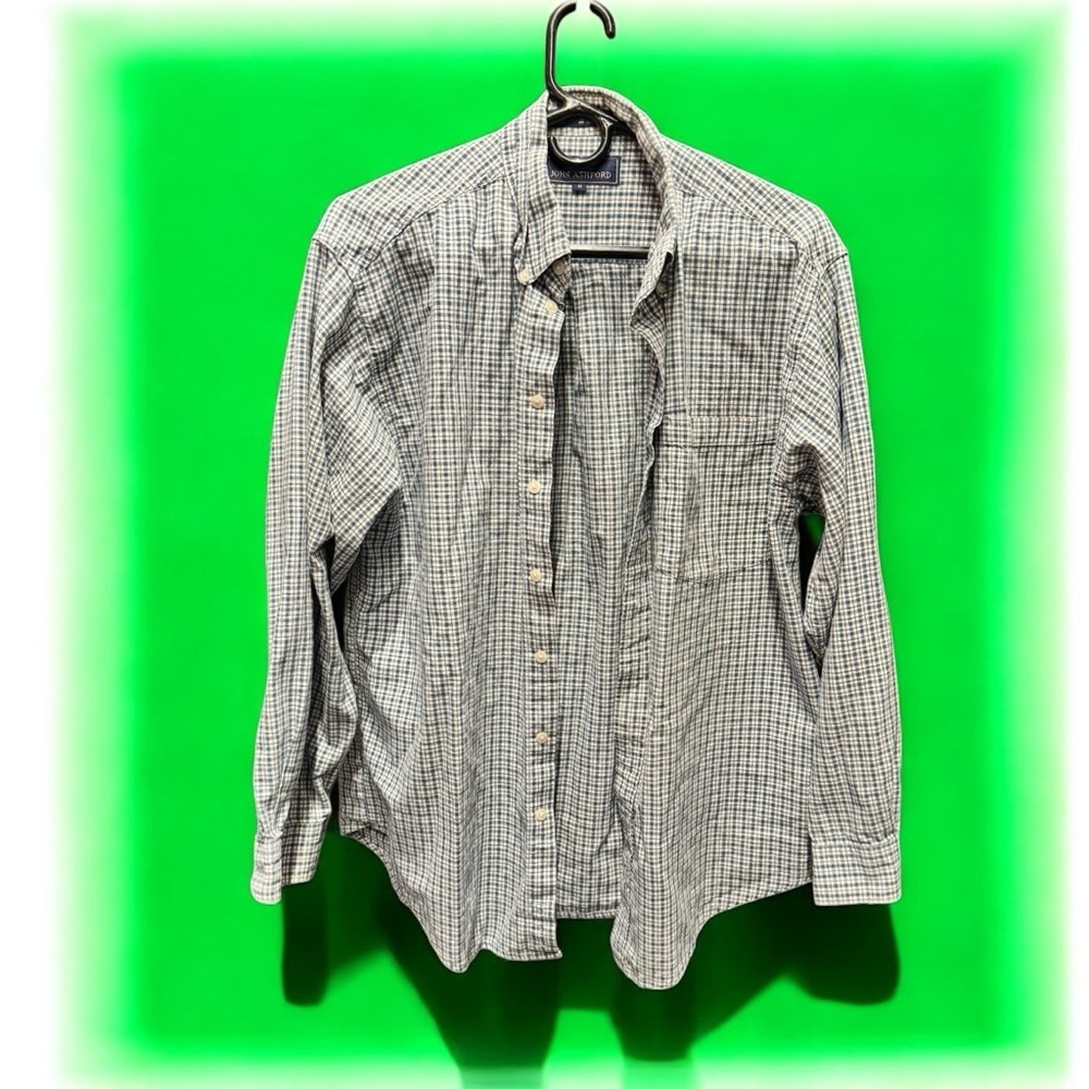 John ashford Men's Classic Checkered Shirt MEDIUM
